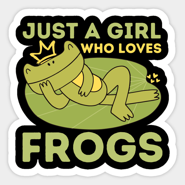 Just a Girl Who Loves Frogs Sticker by The WYLD Tribe